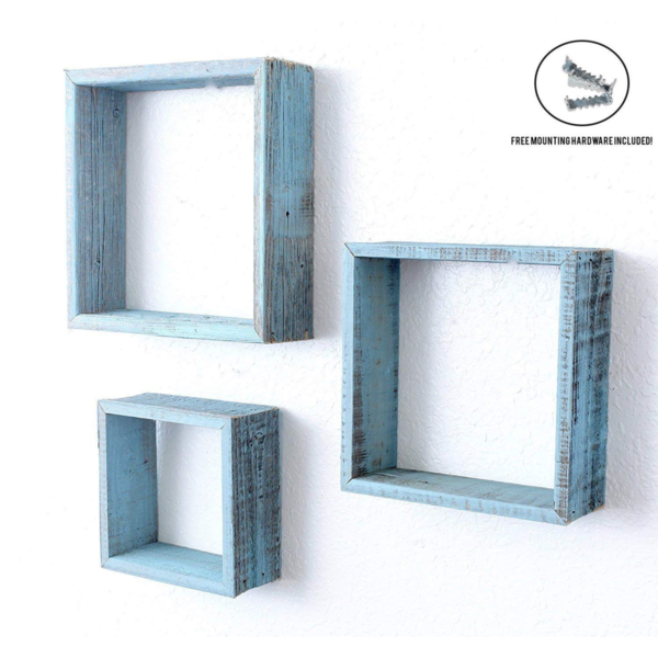 Rustic Farmhouse Floating Box Shelves Barnwood USA
