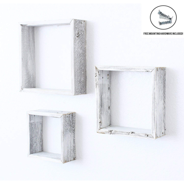 Rustic Farmhouse Floating Box Shelves