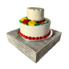 Rustic Wooden Cake Stand | 15" x 15" | Wedding Dessert Display Stand | Riser