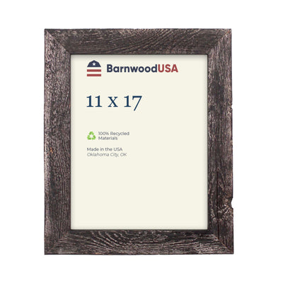 Rustic Farmhouse 1 1/2-Inch Picture Frame | Smoky Black