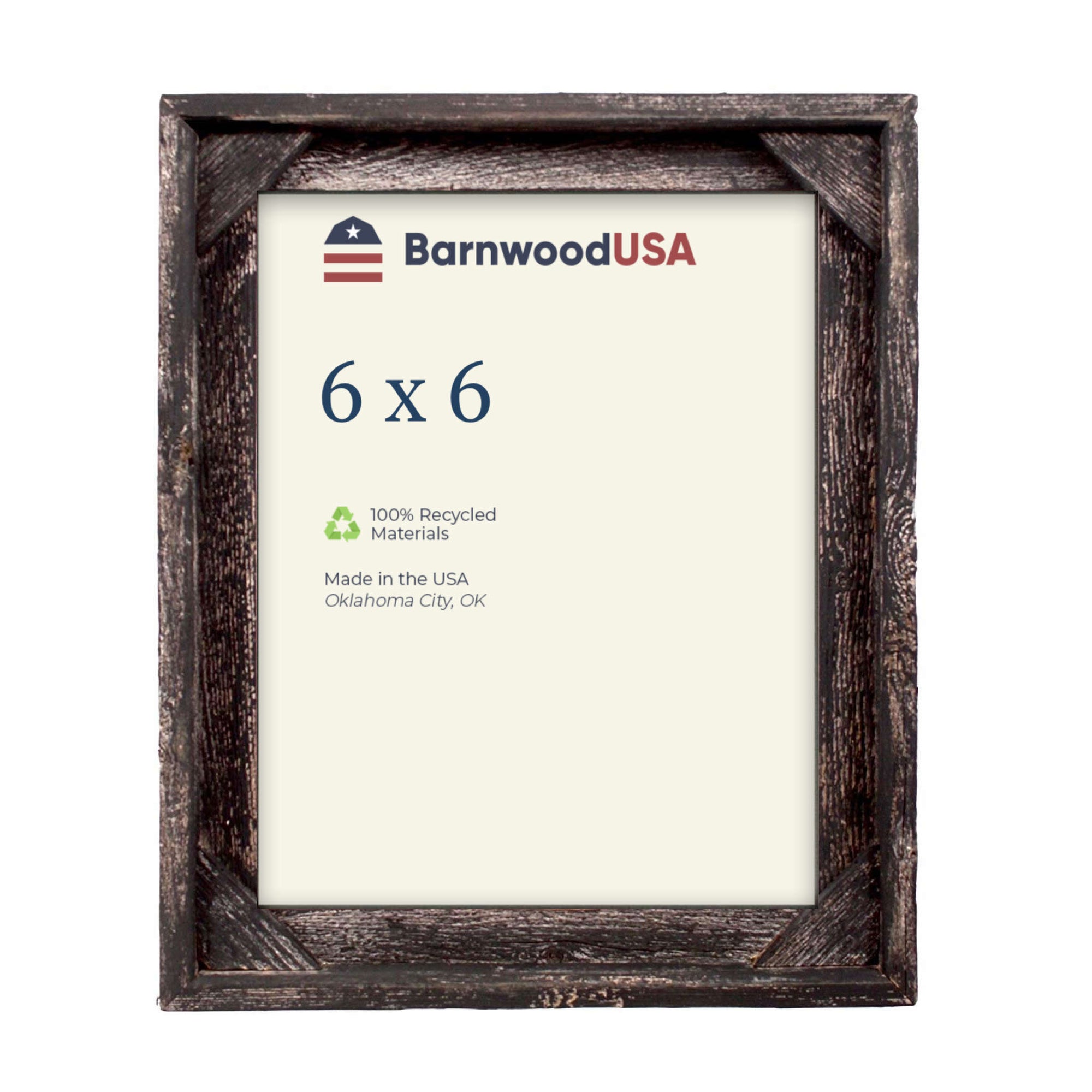 6x6 Rustic Reclaimed Barn Wood Signature Wall Frame - Rustic Decor