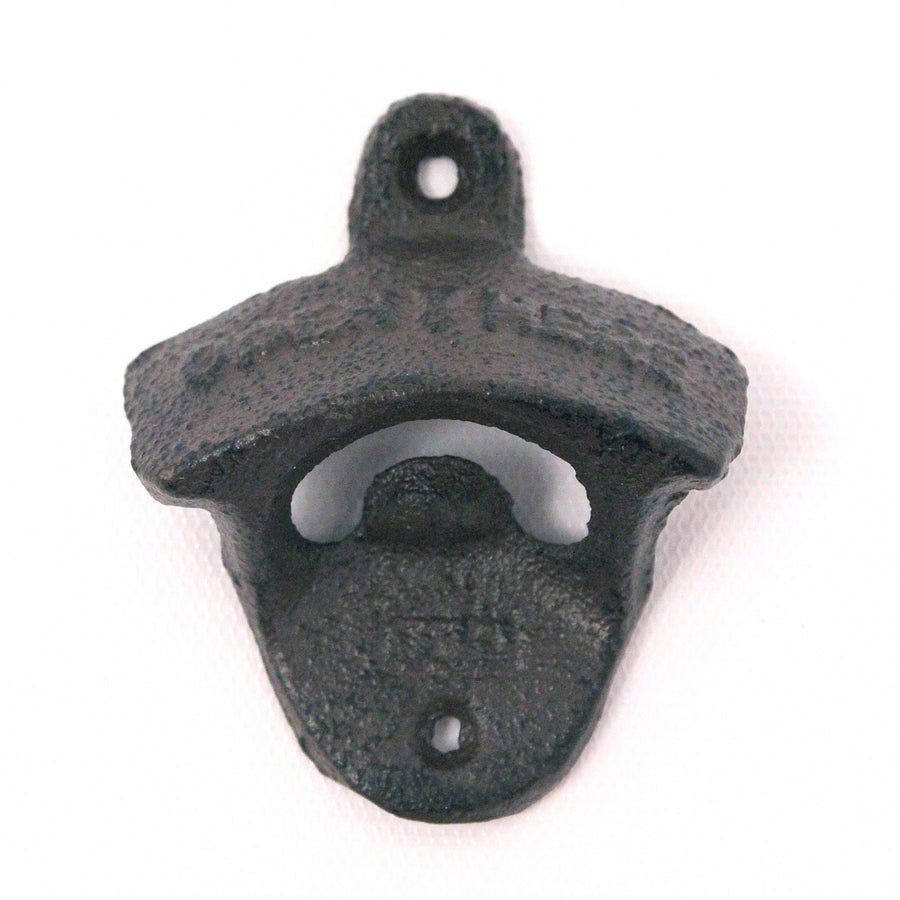 BarnwoodUSA | Wall Mounted Bottle Opener Rustic Farmhouse Cast Iron | Outdoor and Indoor | Antique Brown | 3 1/4" L