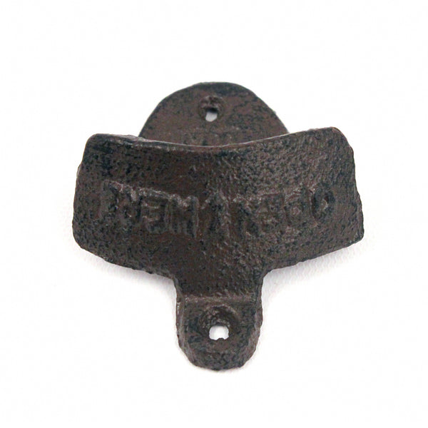 MIDWEST CRAFT HOUSE Rustic Cast Iron Wall Mount Bottle Opener – “Open Here” – 50-Pack Wholesale