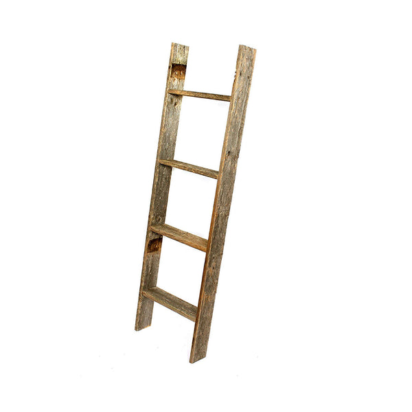 Rustic Farmhouse Bookcase Ladder (Picket) - Barnwood USA