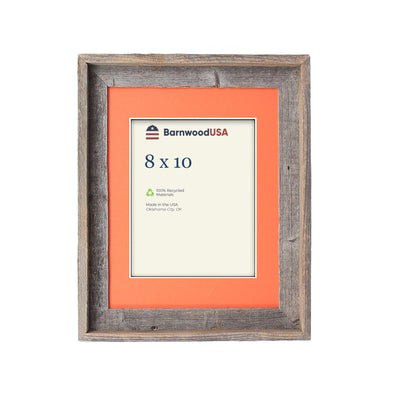 Rustic Signature Picture Frame with Tangerine Mat